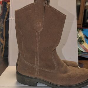 Brown Suede Cowboy Boots
